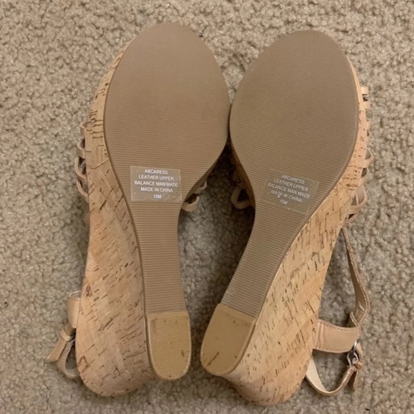 Womens Audrey Brooke Nude Wedges - Picture 4 of 5
